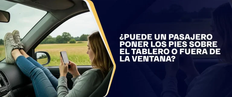 Puede Un Pasajero Poner Los Pies Sobre El Tablero O Fuera De La Ventana