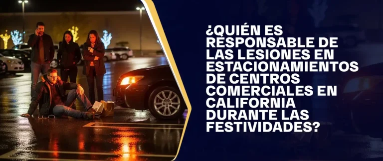 ¿Quién Es Responsable De Las Lesiones En Estacionamientos De Centros Comerciales En California Durante Las Festividades?