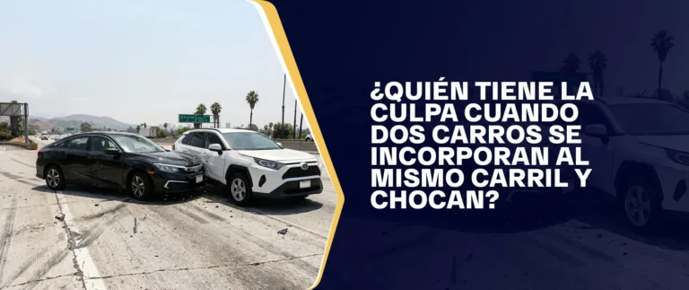 Quién Tiene La Culpa Cuando Dos Carros Se Incorporan Al Mismo Carril Y Chocan