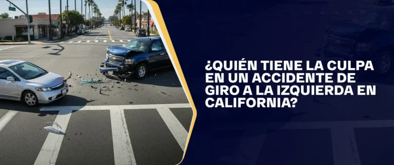 ¿Quién Tiene La Culpa En Un Accidente De Giro A La Izquierda En California?
