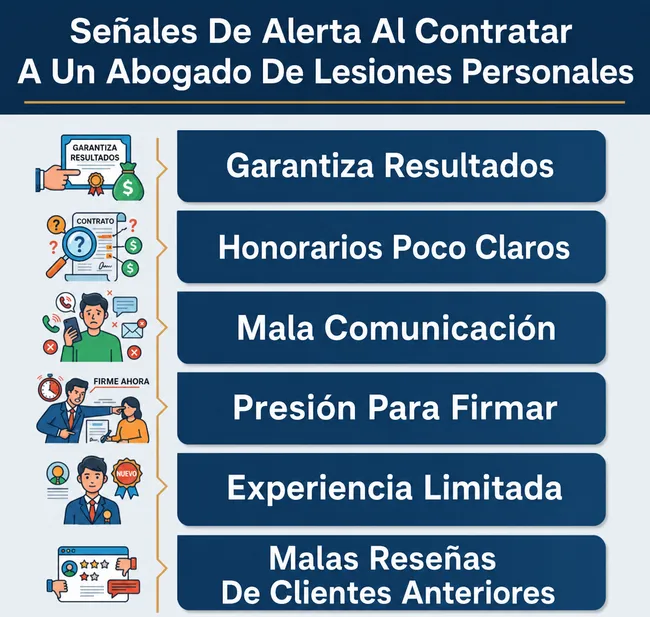 Señales De Alerta Al Contratar A Un Abogado De Lesiones Personales