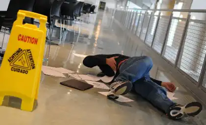 Un hombre resulta herido tras resbalarse en la oficina