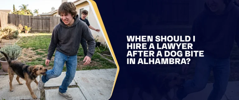 When Should I Hire A Lawyer After A Dog Bite In Alhambra?
