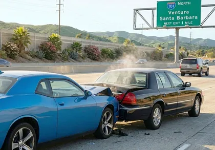 colisión por alcance en la autopista Ventura 101, cerca de la salida de Santa Bárbara