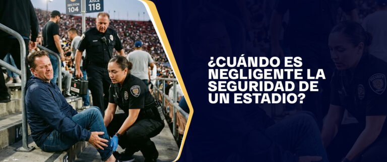 ¿Cuándo se considera negligencia la seguridad del estadio?