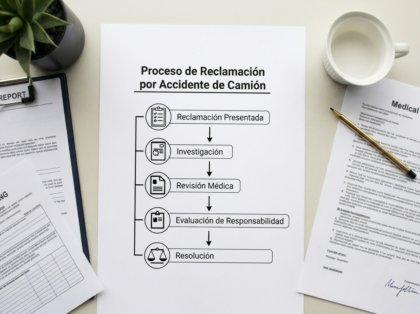 Descripción general del proceso de reclamación por accidente de camión y la documentación de lesiones
