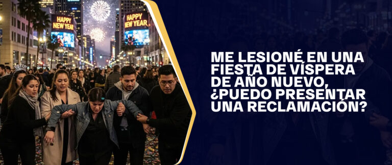 Me lesioné en una fiesta de Nochevieja, ¿puedo presentar una reclamación?
