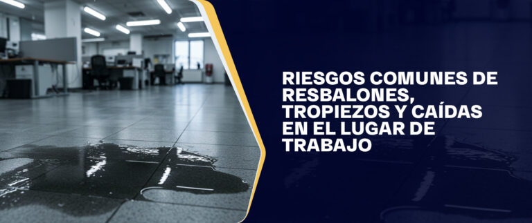Riesgos comunes de resbalones, tropiezos y caídas en el lugar de trabajo