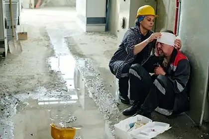 Accidente laboral que provoca una lesión cerebral a un trabajador