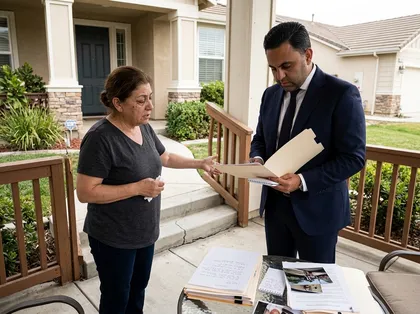 Attorney meeting a family after a fatal home accident