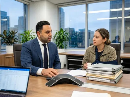 Bicycle accident lawyer discussing legal options with an injured cyclist