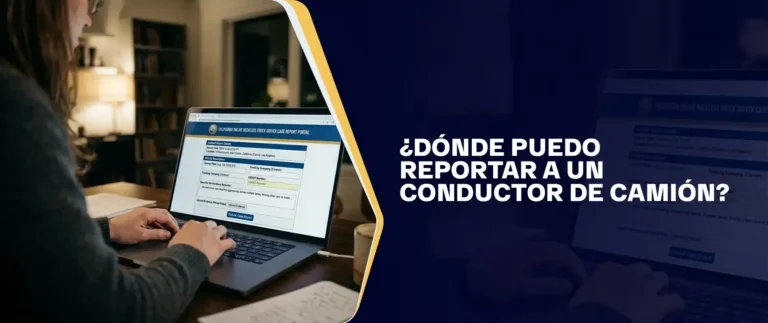 ¿Dónde Puedo Reportar A Un Conductor De Camión?