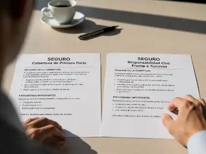 Persona que revisa los documentos de cobertura de seguros propios y de terceros