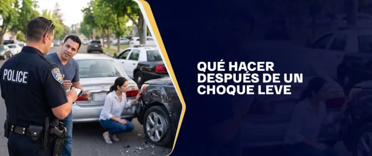 Qué Hacer Después De Un Choque Leve