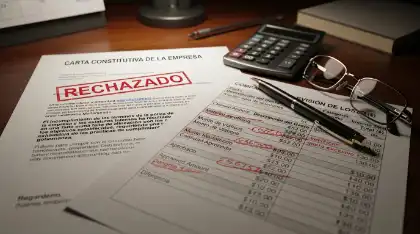 Reclamación de seguro por accidente de coche rechazada, en la que se detallan las pérdidas y los daños calculados