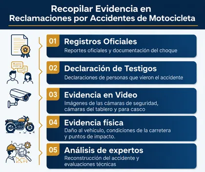 Recopilar Evidencia en Reclamaciones por Accidentes de Motocicleta