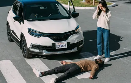 Accidente mortal de un peatón que cruzaba la calle de forma imprudente, que da lugar a una demanda por homicidio culposo