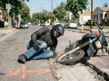 Motociclista herido tras un accidente de moto en San Francisco