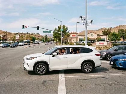 Santa Clarita intersection with red light cameras