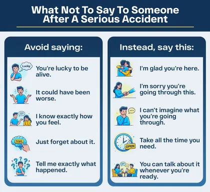 Trauma-sensitive language guide shows what not to say after a major accident