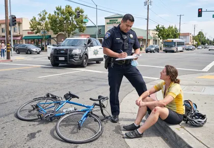 California bicyclist reporting a hit-and-run accident and possible uninsured motorist claim