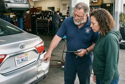 California hit-and-run vehicle damage being reviewed for auto insurance coverage