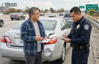 California hit-and-run victim reporting the crash to police before pursuing a civil injury claim