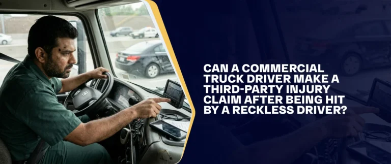 Can a Commercial Truck Driver Make a Third-Party Injury Claim After Being Hit by a Reckless Driver