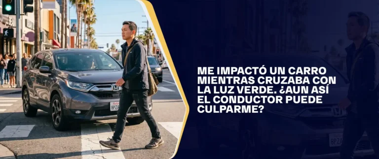 Me Impactó un Carro Mientras Cruzaba con la Luz Verde Aun Así el Conductor Puede Culparme