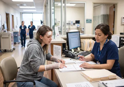 Pedestrian accident victim reviewing medical expenses and injury damages after a California crash