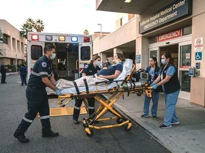 Pregnant pedestrian receives emergency care after a hit-and-run accident