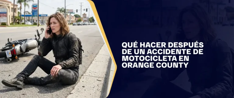 Qué Hacer Después De Un Accidente De Motocicleta En Orange County