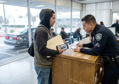 Víctima de un atropello con fuga en California denuncia ante la policía a un conductor no identificado para presentar una reclamación por conductor sin seguro