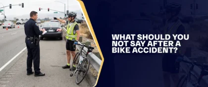 What Should You Not Say After a Bike Accident