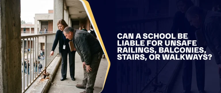 Can A School Be Liable For Unsafe Railings, Balconies, Stairs, Or Walkways