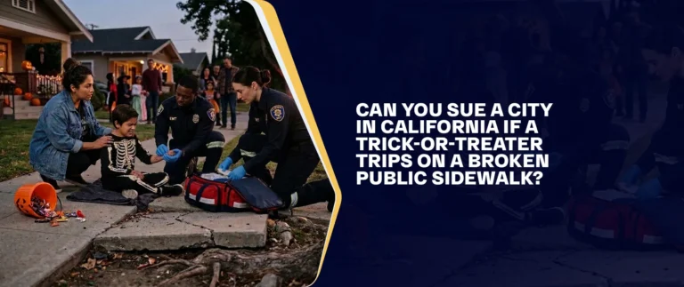 Can You Sue a City in California If a Trick-or-Treater Trips on a Broken Public Sidewalk