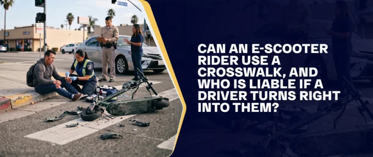 Can an E-Scooter Rider Use a Crosswalk, and Who Is Liable If a Driver Turns Right Into Them 1