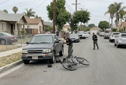 Fatal Inglewood e-bike crash involving a minor cyclist and a parked pickup truck