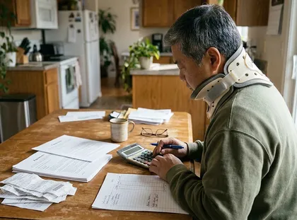 Injured client reviewing a California personal injury lawyer fee agreement for compliance requirements