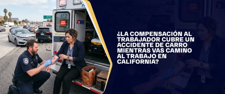 ¿La Compensación al Trabajador Cubre un Accidente de Carro Mientras Vas Camino al Trabajo en California?