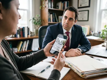 Parent reviewing a child injury settlement with a pedestrian accident lawyer before court approval