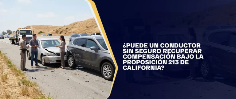 ¿Puede un Conductor sin Seguro Recuperar Compensación Bajo la Proposición 213 de California?
