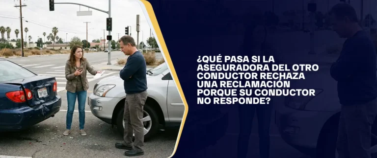 ¿Qué Pasa Si la Aseguradora del Otro Conductor Rechaza una Reclamación Porque Su Conductor No Responde?