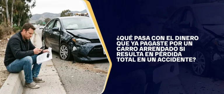 ¿Qué Pasa con el Dinero Que Ya Pagaste por un Carro Arrendado Si Resulta en Pérdida Total en un Accidente?
