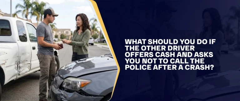 What Should You Do If the Other Driver Offers Cash and Asks You Not to Call the Police After a Crash