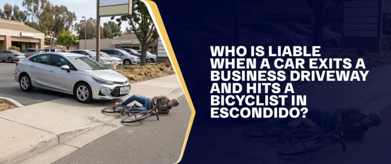 Who Is Liable When a Car Exits a Business Driveway and Hits a Bicyclist in Escondido