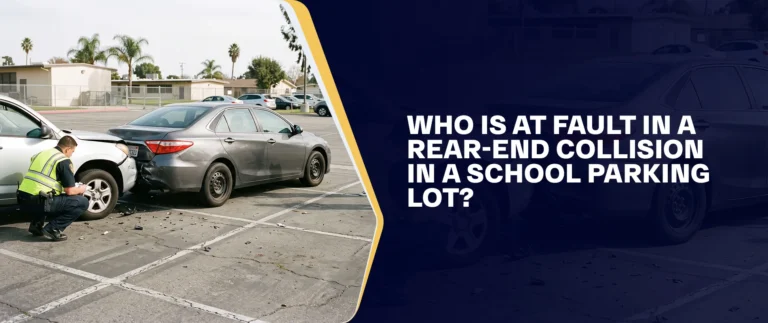 Who Is at Fault in a Rear-End Collision in a School Parking Lot?